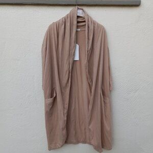 NWT Lightweight Long Cotton Cardigan- flaw Lagenlook Comfort Minimalist Capsule